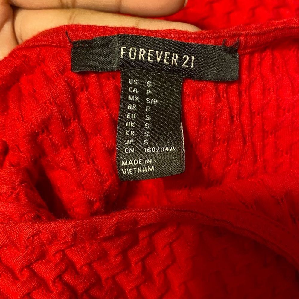 Forever 21 Red Mini Dress Size S - Picture 2 of 8